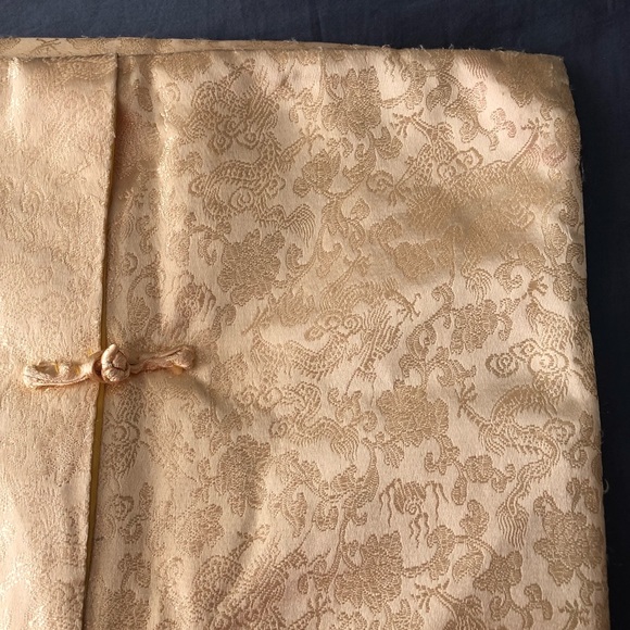 Set of 2 - 16in Square Chinese Style Gold Red Brocade Pillow Covers - Picture 11 of 16